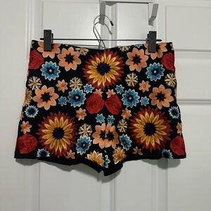 Alice + Olivia Sherri Embroidered Floral Shorts
